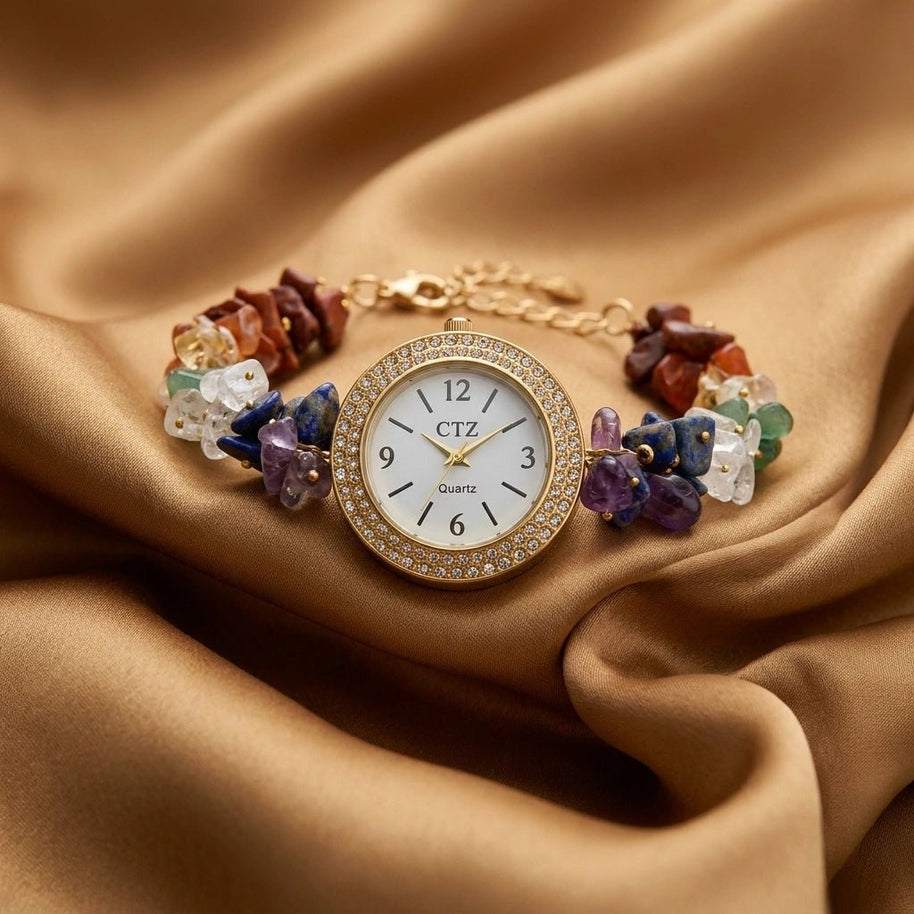 7 Chakra Chip Watch Bracelet - Aditya Kundali
