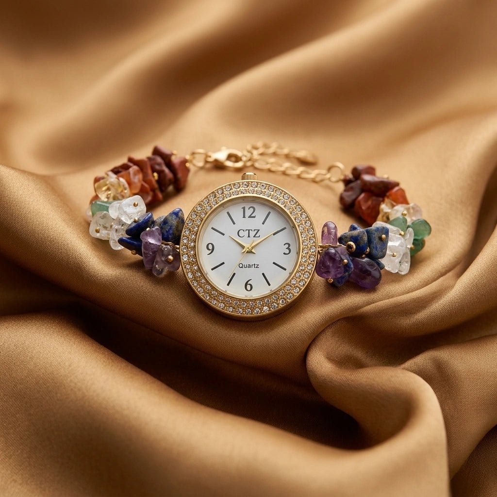 7 Chakra Chip Watch Bracelet - Aditya Kundali