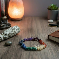 7 Chakra Crystal Chip Bracelet - Aditya Kundali