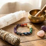 7 Chakra Crystal Chip Bracelet - Aditya Kundali