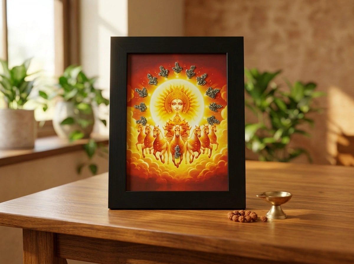 7 Horses Pyrite Painting - Aditya Kundali