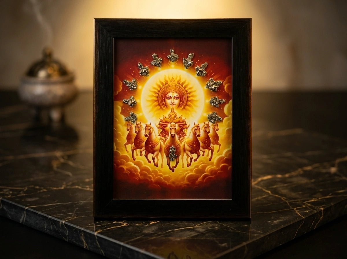7 Horses Pyrite Painting - Aditya Kundali