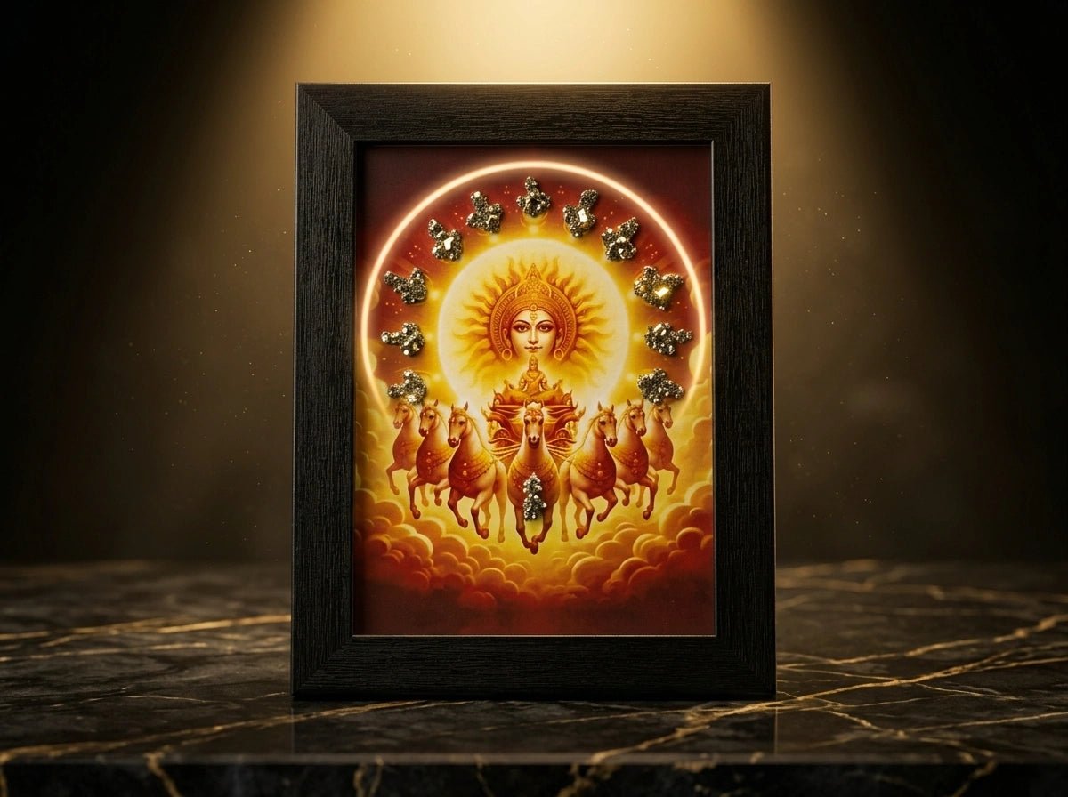 7 Horses Pyrite Painting - Aditya Kundali