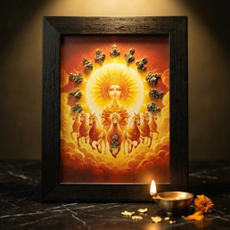 7 Horses Pyrite Painting - Aditya Kundali