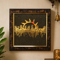 7 Horses Raw Pyrite Frame - Aditya Kundali