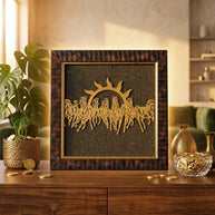 7 Horses Raw Pyrite Frame