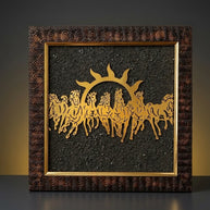7 Horses Raw Pyrite Frame