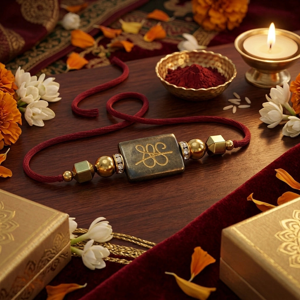 Pyrite Zibu Symbol Rakhi