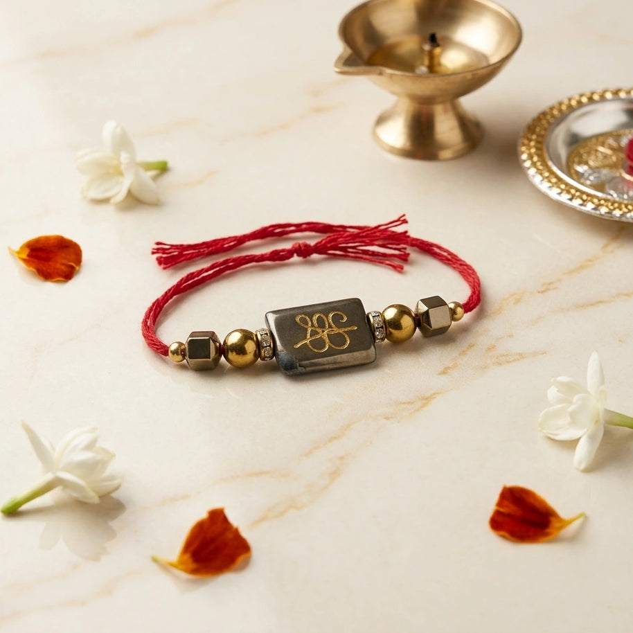 Pyrite Zibu Symbol Rakhi