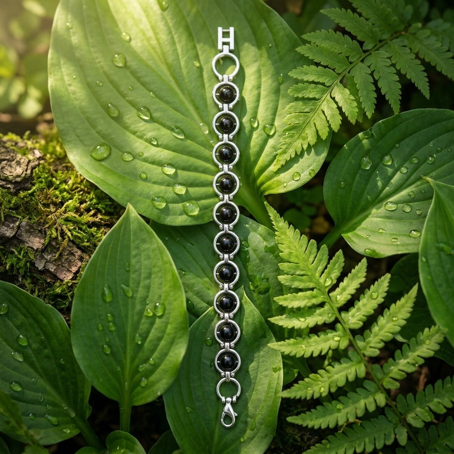 Black Tourmaline Link Bracelet