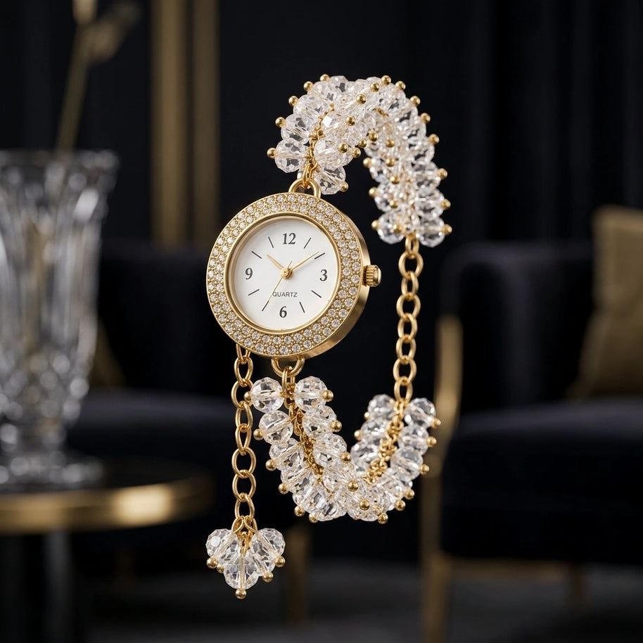 Crystal Chip Watch Bracelet
