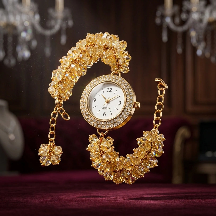 Citrine Chips Watch Bracelet
