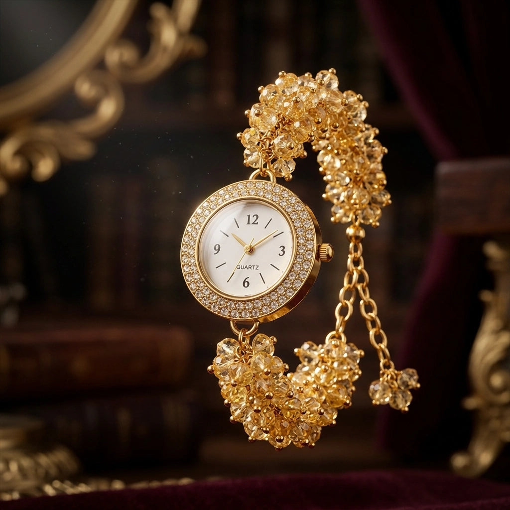 Citrine Chips Watch Bracelet