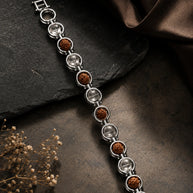 Rudraksha & Sphatik Link Bracelet