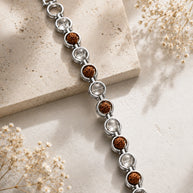 Rudraksha & Sphatik Link Bracelet