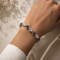 Rudraksha & Sphatik Link Bracelet