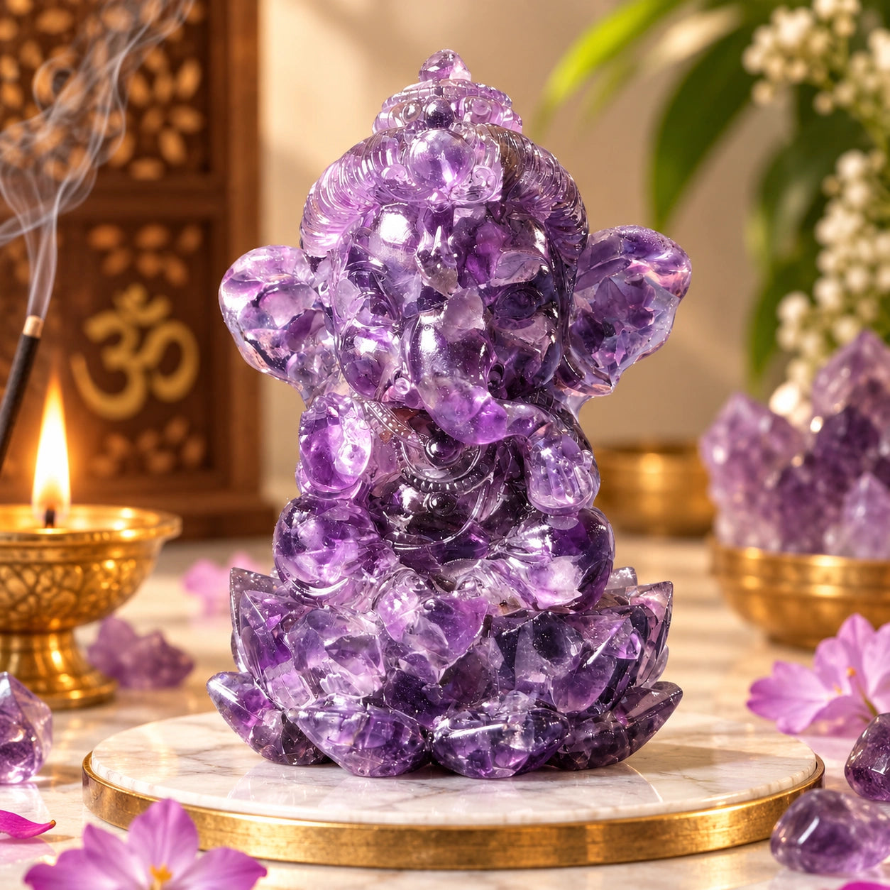 Amethyst Ganesha Statue
