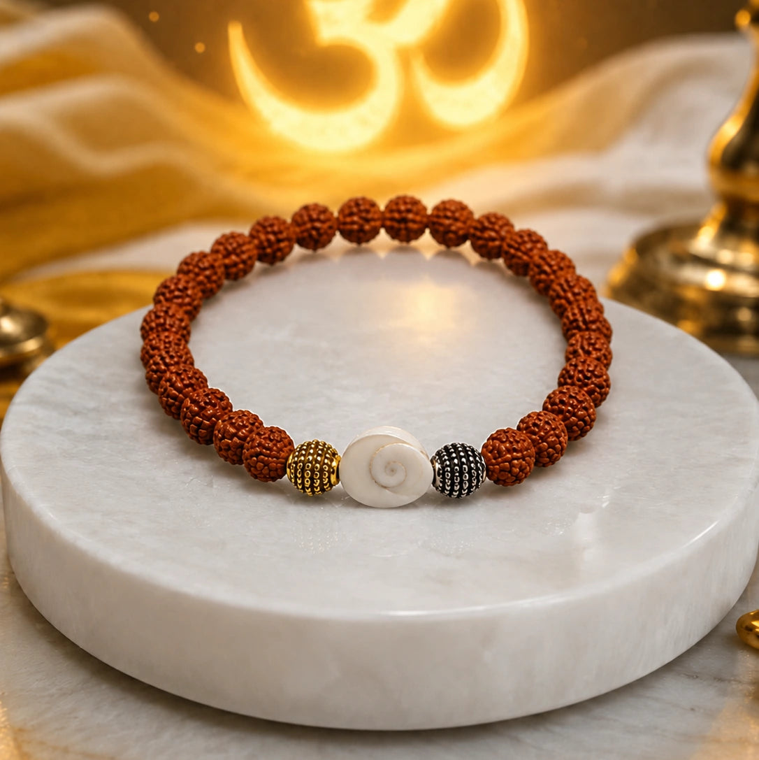 Rudraksha Gomti Chakra Bracelet