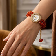 Carnelian Chips Watch Bracelet