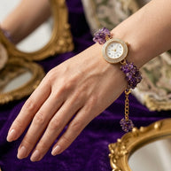 Amethyst Chip Watch Bracelet