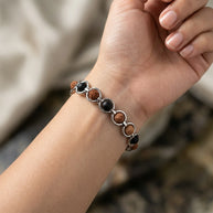 Rudraksha & Karungali Link Bracelet