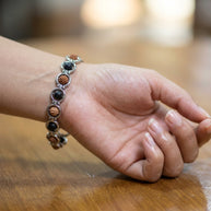Rudraksha & Karungali Link Bracelet
