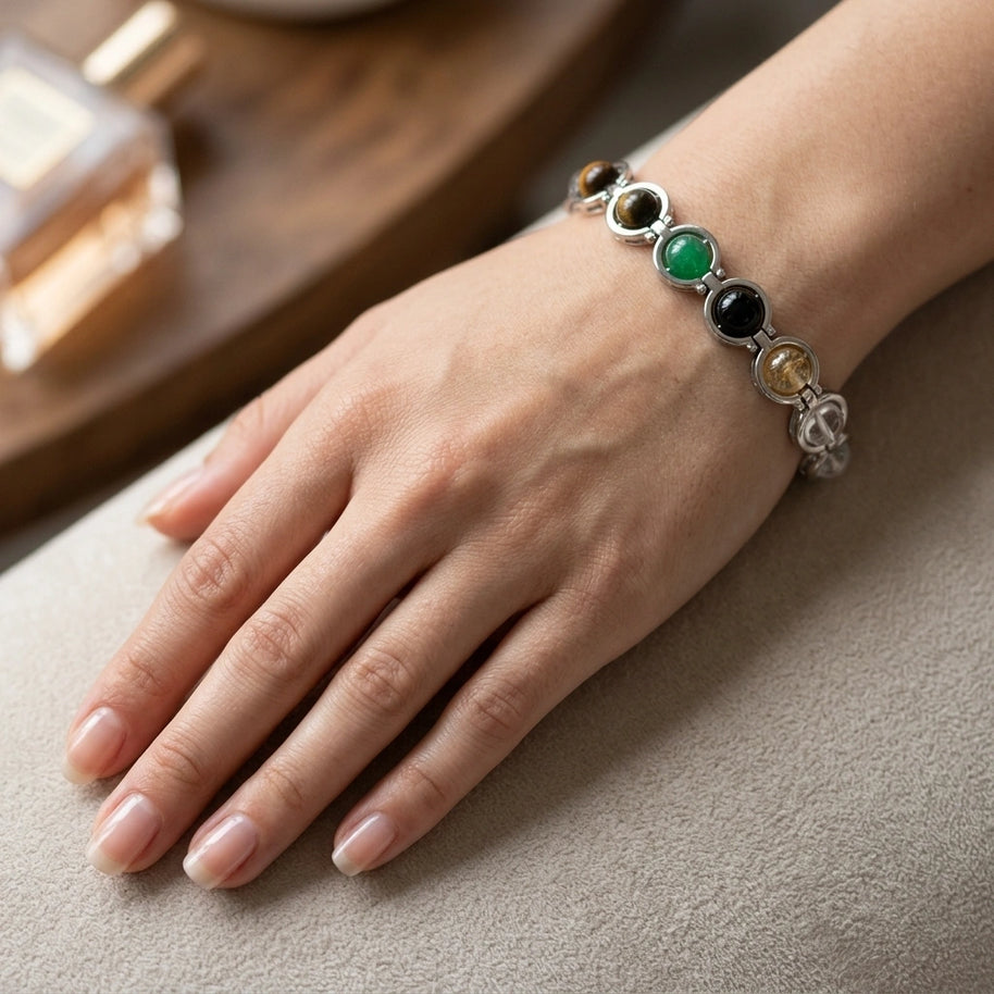 Seven Chakra Link Bracelet