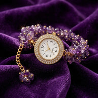 Amethyst Chip Watch Bracelet
