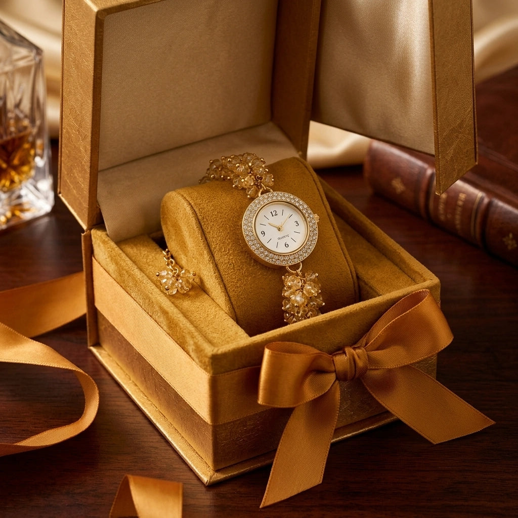 Citrine Chips Watch Bracelet