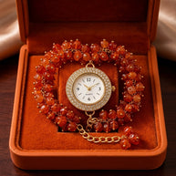 Carnelian Chips Watch Bracelet