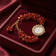 Red Jasper Chip Watch Bracelet