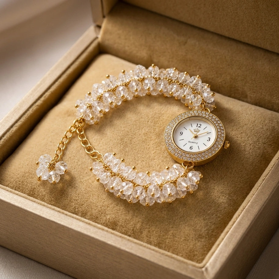 Crystal Chip Watch Bracelet