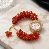Carnelian Chips Watch Bracelet