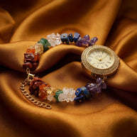 7 Chakra Chip Watch Bracelet