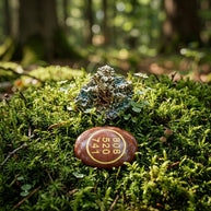 Red Jasper Zibu Coin & Pyrite Stone