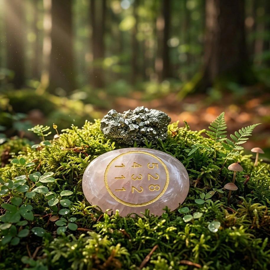 Rose Quartz Zibu Coin & Pyrite