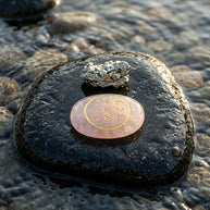 Rose Quartz Zibu Coin & Pyrite