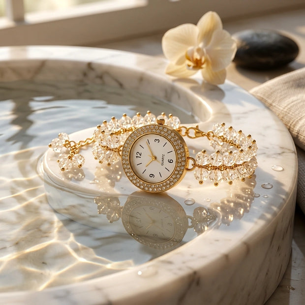 Crystal Chip Watch Bracelet