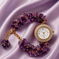 Amethyst Chip Watch Bracelet