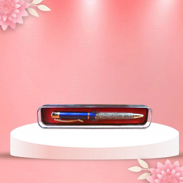 Abhimantrit Pyrite Pen, Blue & Gold - Aditya Kundali