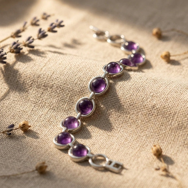 Amethyst Link Bracelet - Aditya Kundali
