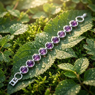 Amethyst Link Bracelet - Aditya Kundali