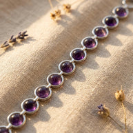 Amethyst Link Bracelet - Aditya Kundali