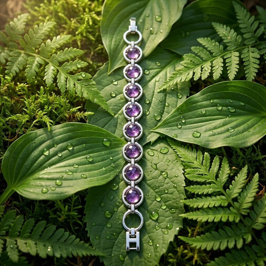 Amethyst Link Bracelet - Aditya Kundali