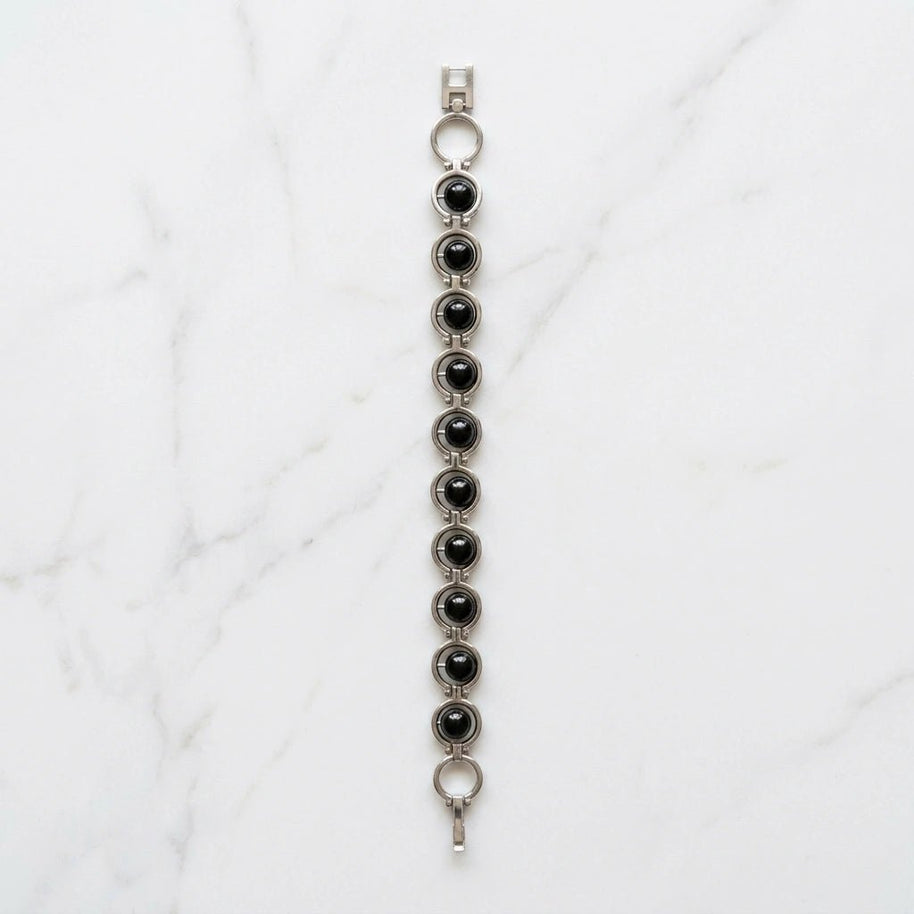 Black Tourmaline Link Bracelet - Aditya Kundali