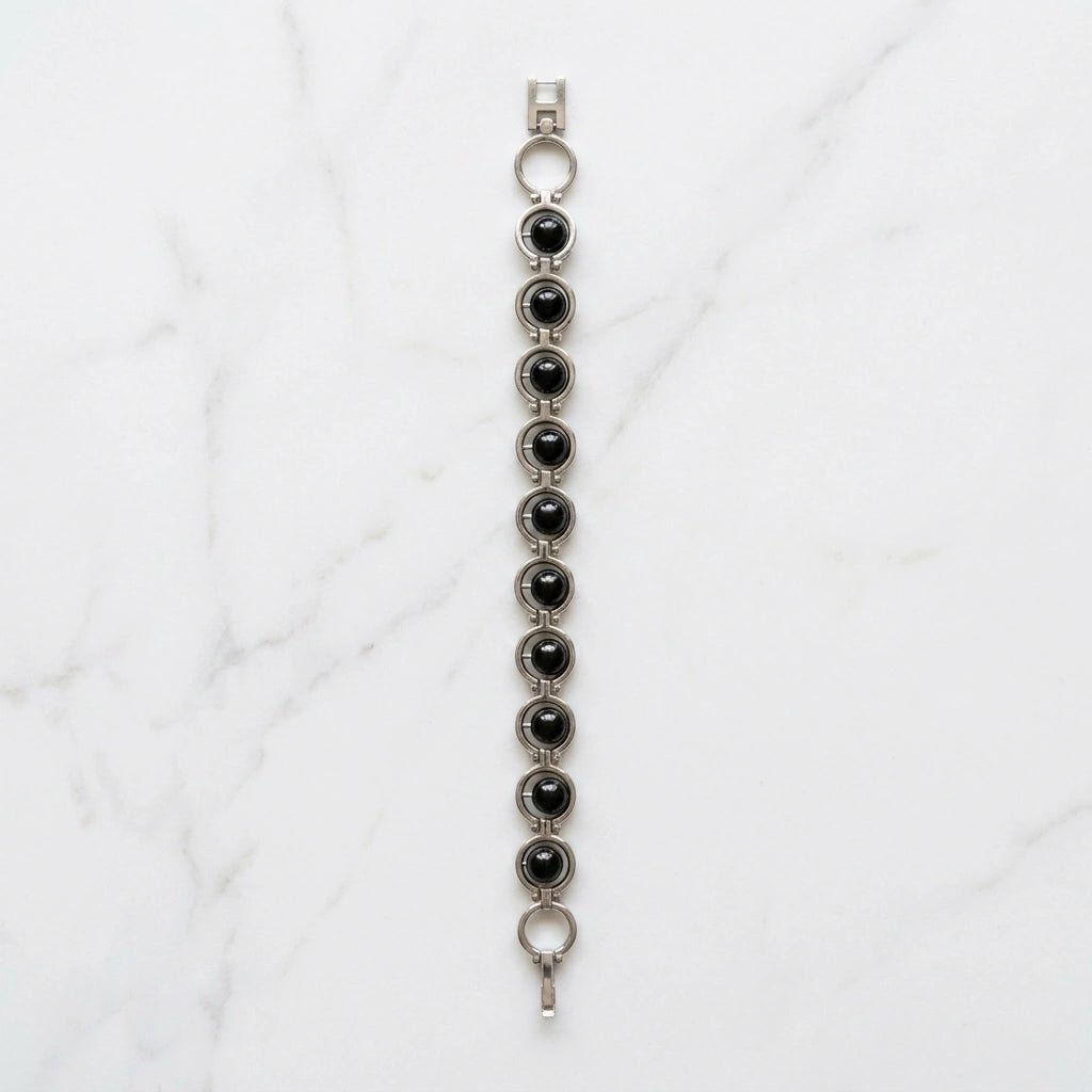 Black Tourmaline Link Bracelet - Aditya Kundali