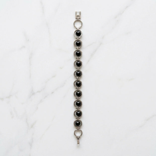 Black Tourmaline Link Bracelet - Aditya Kundali