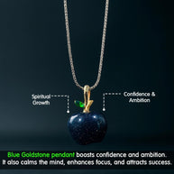 Blue Goldstone Apple Pendant - Aditya Kundali