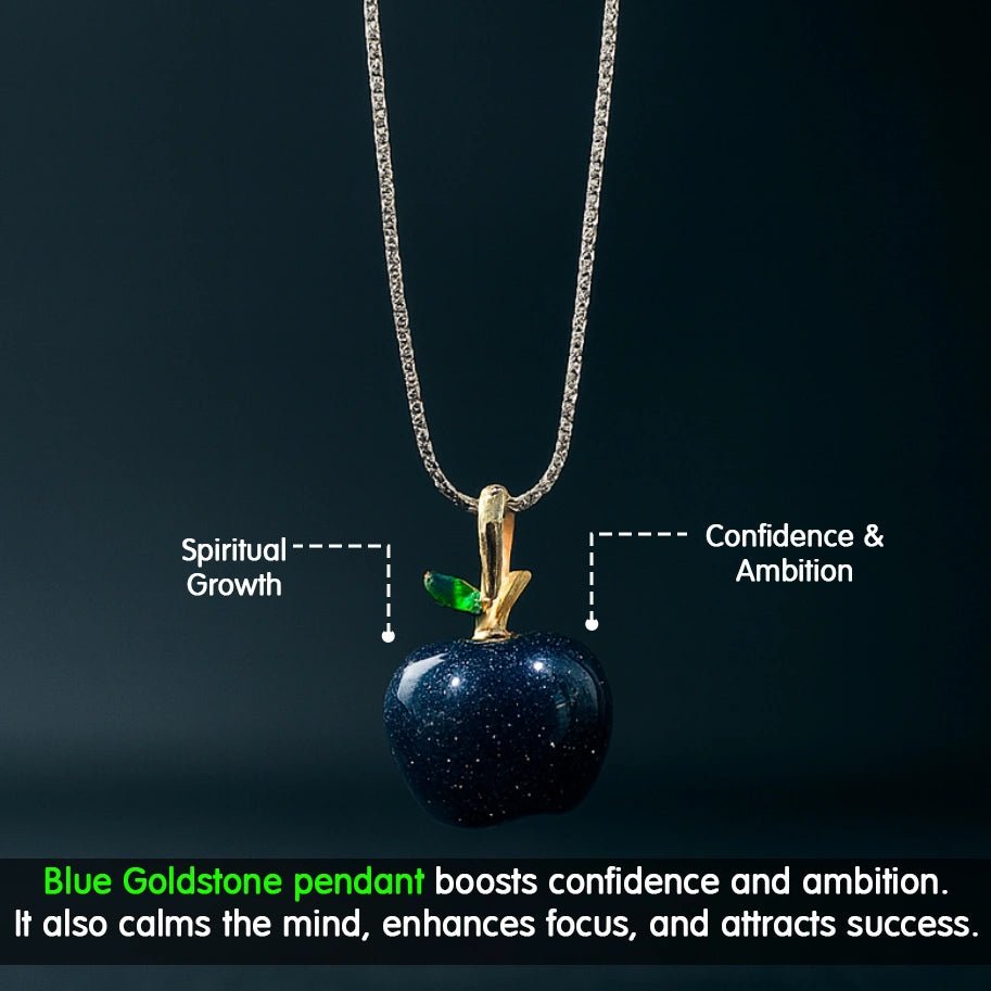 Blue Goldstone Apple Pendant - Aditya Kundali