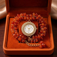 Carnelian Chips Watch Bracelet - Aditya Kundali